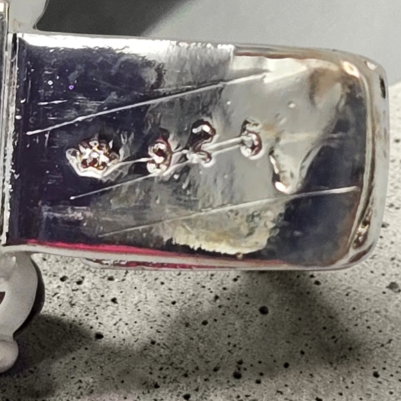 Sterling Silver 925 Rainbow Gemstone Tennis Bracelet Crown Mark 6.75” Estate - Picture 8 of 10